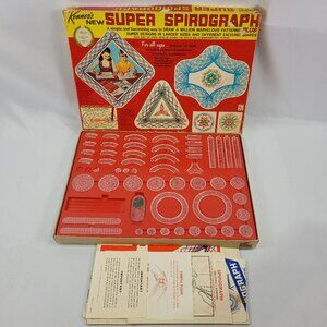Kenner's New Super Spirograph 2400 Vintage Drawing Toy Set
